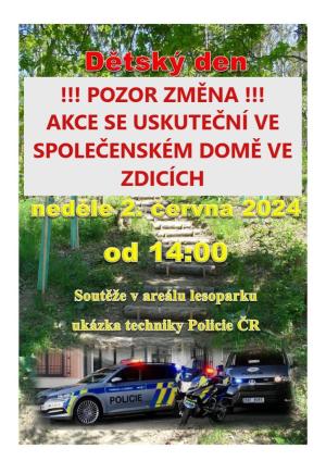 Dětský den se uskuteční ve společenském domě Zdice
