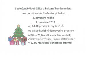 Adventní trhy ZŠ a rozsvícení vánočního stromu 1